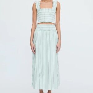 Hill House Home The Azalea Nap Top & The Delphine Nap Skirt soft green NWT L/XL